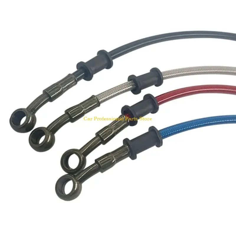 R53D 60/90/120cm Motorbike Oil Hose Brake Line Braided Steel Gas- Clutch Pipe Easy Installation Used for ATV Pit Dirt Bike