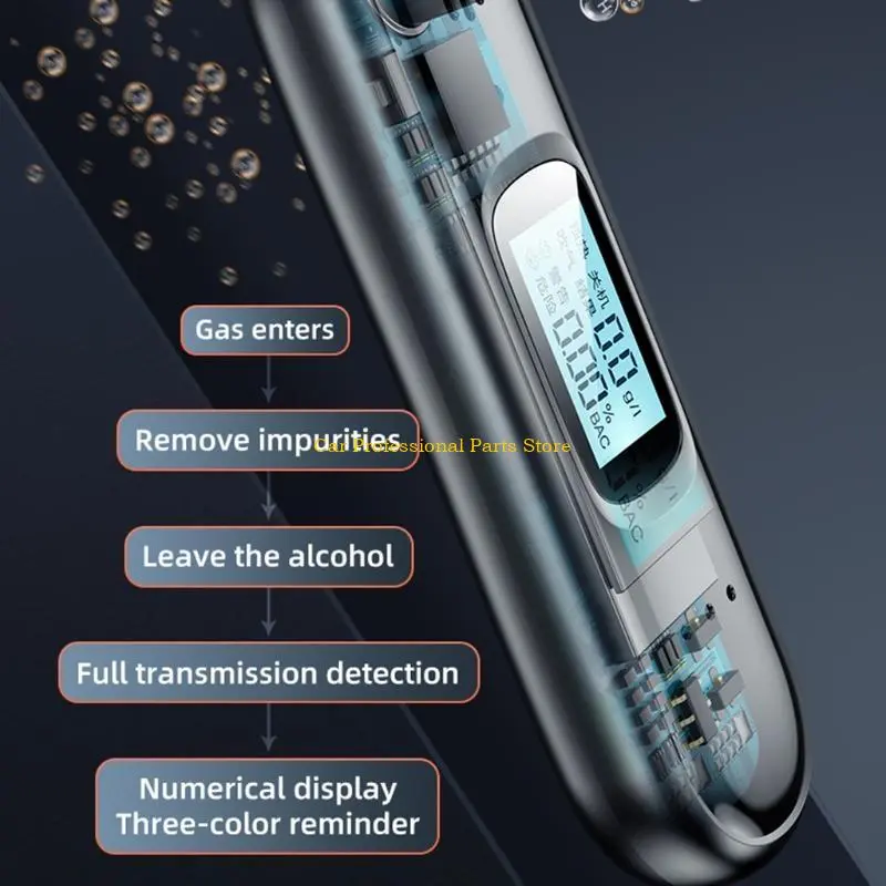R53D Digital Breath Tester Breathalyzer Device LCD Screen Detector