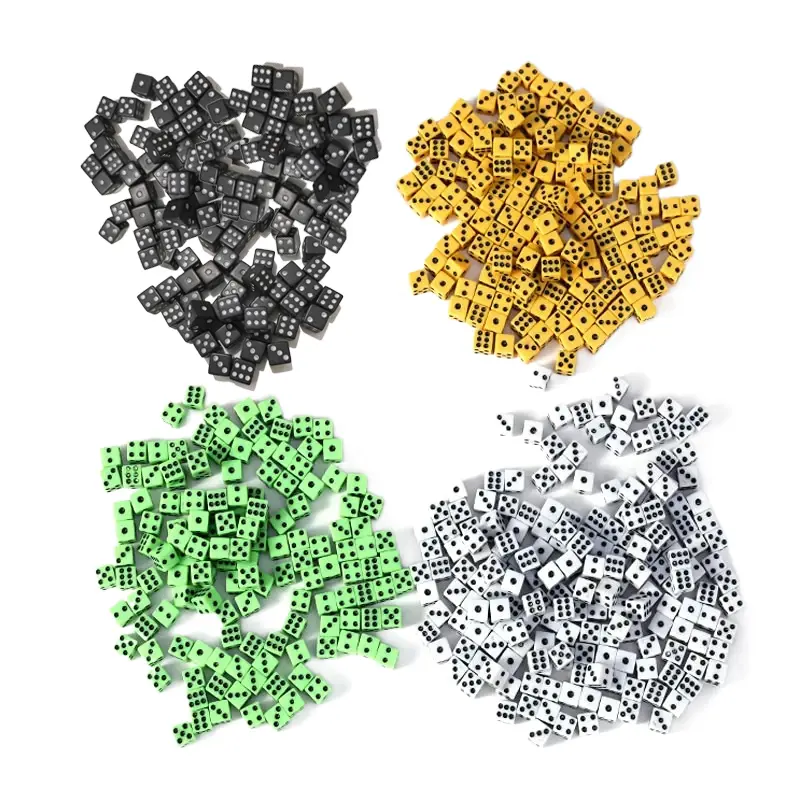 300pcs Dices Colorful 8mm Right Angle Entertainment Supplies Leisure Table Game Props Dafabet for Festival Party Bar TMZ