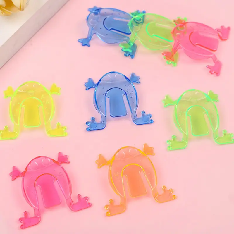 20/40/50PCS Jumping Frogs Random Colour Plastic Bouncing Frogs Desk Game Stress Reliever Toys Party Favor Boys Girls Goodies ZYF