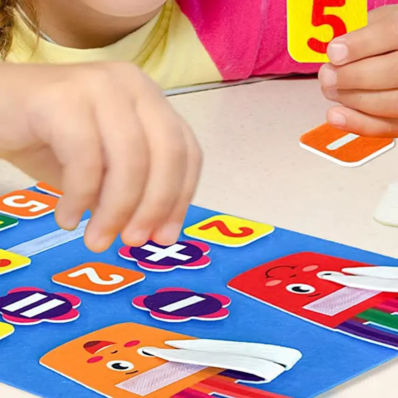 Puzzle Felt Early Education Toys Palm/Pencil Digital Learning Board Addition Subtraction Training Children Enlightenment TMZ