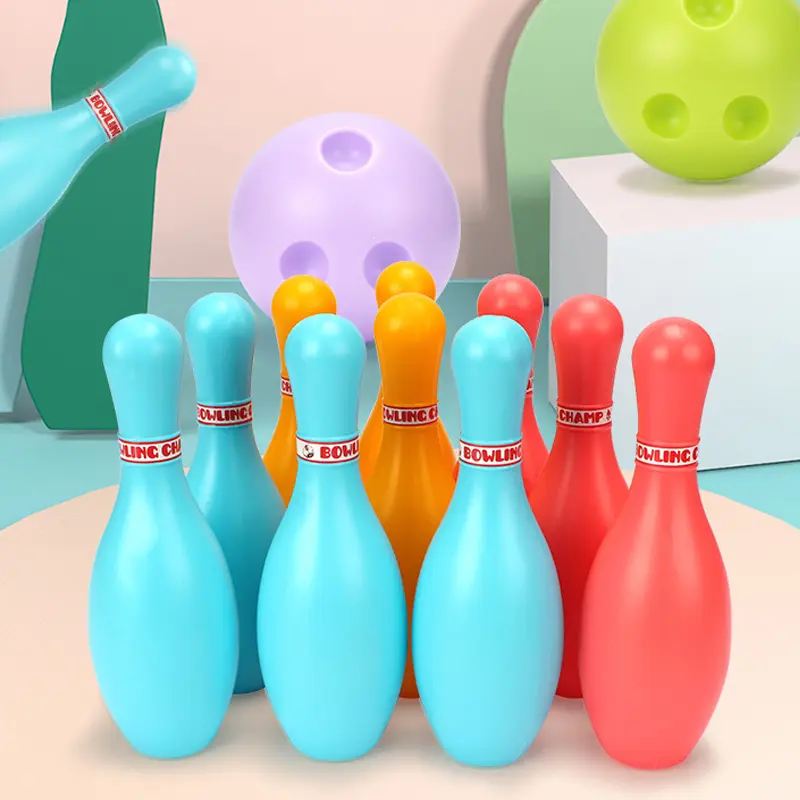 1/2set Mini Bowling Ball Plastic 10pins 2balls Indoor Sports and Entertainment Props Festival Party Interactive Games TMZ