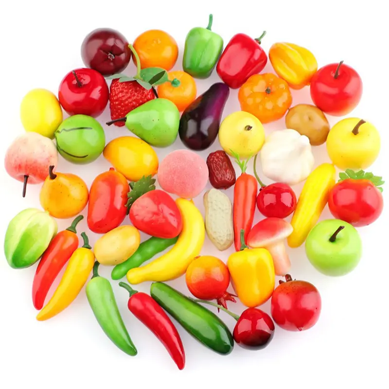 20PCS/Lot Simulated Fruit Vegetable Mini Foam Models DIY Handicraft Supplies Festival Decoration Materials Photography Props ZYF