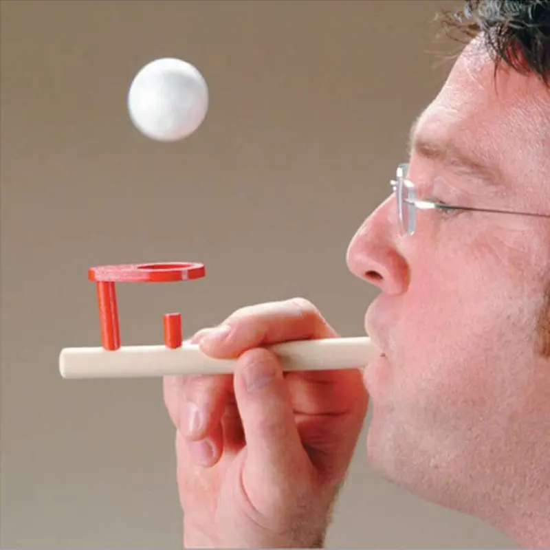 Wooden Floating Blowing Ball Set Traditional Toys Children Early Education Puzzle Games Toys Vital Capacity Training TMZ
