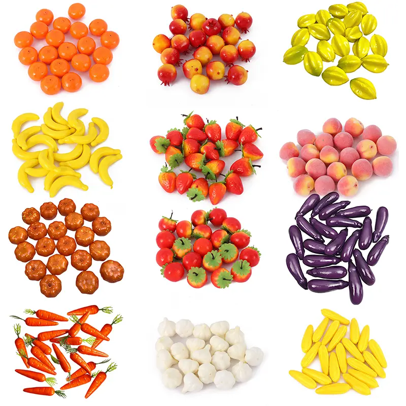 20PCS/Lot Simulated Fruit Vegetable Mini Foam Models DIY Handicraft Supplies Festival Decoration Materials Photography Props ZYF
