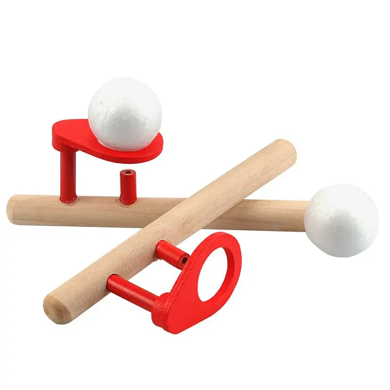 Wooden Floating Blowing Ball Set Traditional Toys Children Early Education Puzzle Games Toys Vital Capacity Training TMZ