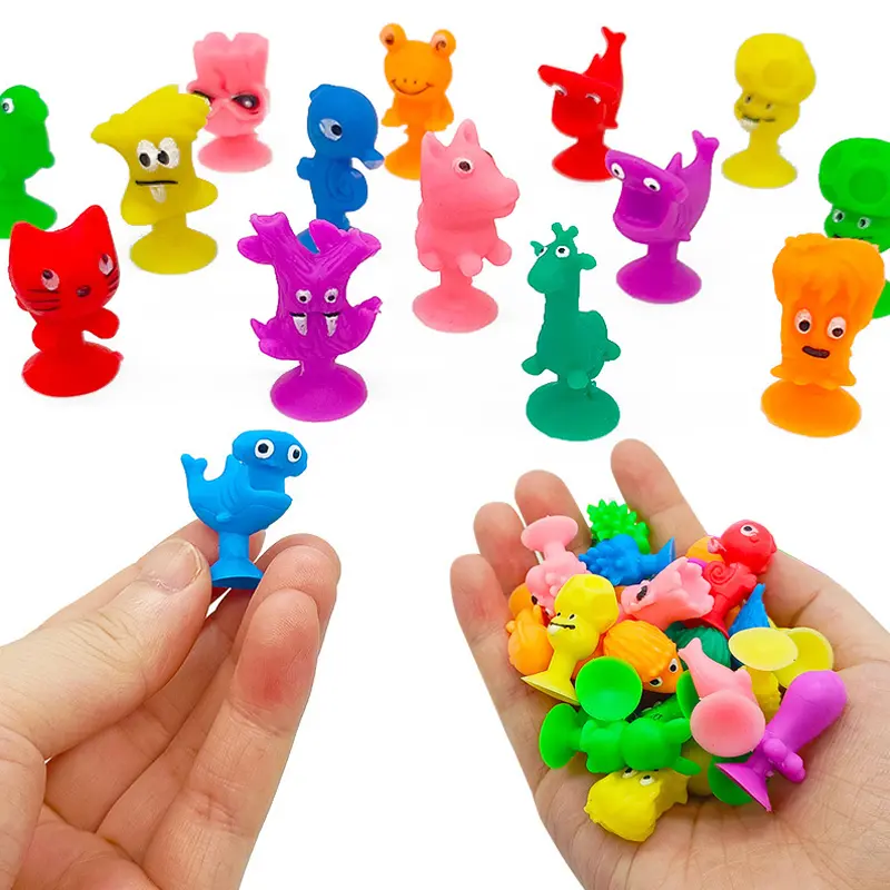 10~60pcs Mini Suction Cup Doll Silicone Household Ornaments DIY Office Desktop Decorations Micro Model Decorative Products TMZ