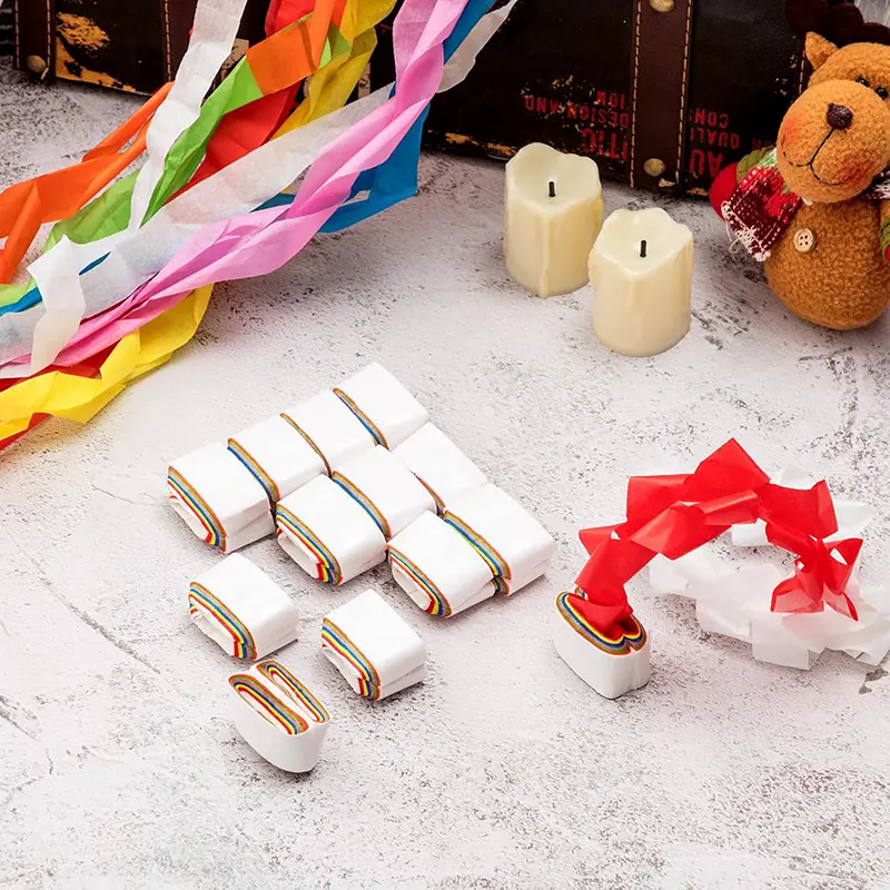 12pcs/set Classic Magic Toy Mouth Spitting Paper Colored Ribbon Festival Stage Performance Close-up Interactive Magic TMZ