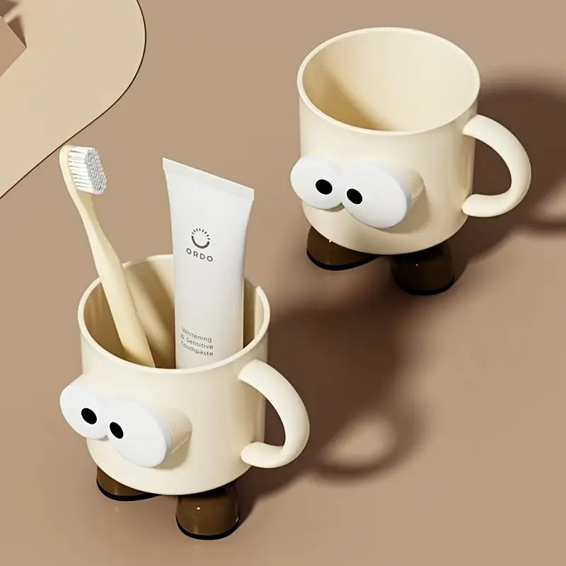 1pc Couple Toothbrush Cup, Cute Cartoon Home Use Mouthwash Cup