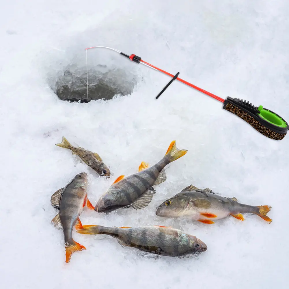 10-1PC Ice Fishing Rod Winter Outdoor Fishing Rod Guide Ice Winter Fishing Tackle Waterproof Portable Fishing Pole Spinning Rods