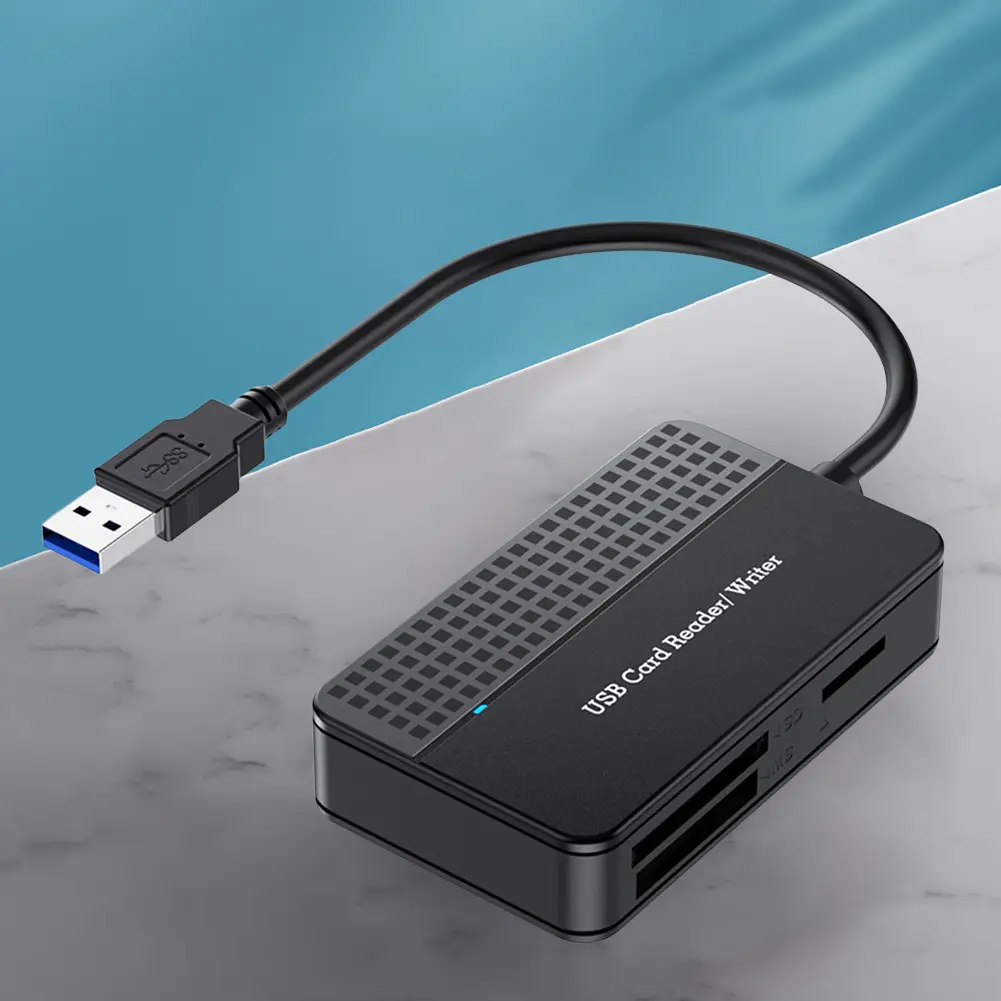 4 in 1 Flash Card Adapter USB 3.0 Type C USB Card Reader 5Gbps USB Card Reader Memory Card Writer 20cm Cable SD TF CF MS
