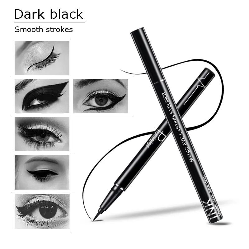 Pudaier black eyeliner long-lasting waterproof quick-drying liquid eyeliner pen, easy for beginners to use
