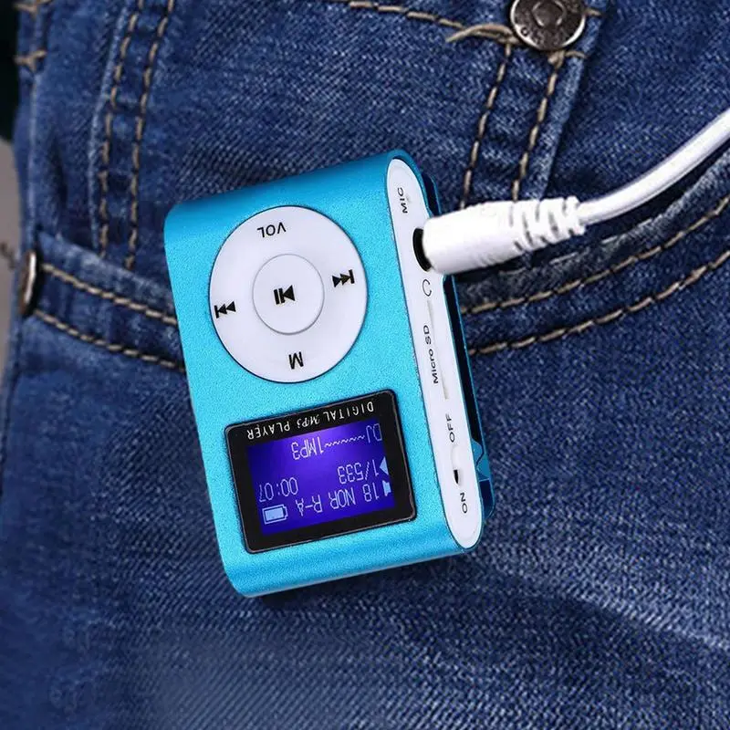 Mini Mp3 Player Mini Portable MP3 Player Mini MP3 Music Player Student Walkman Gifts With Clip Design for Adult and Colleage