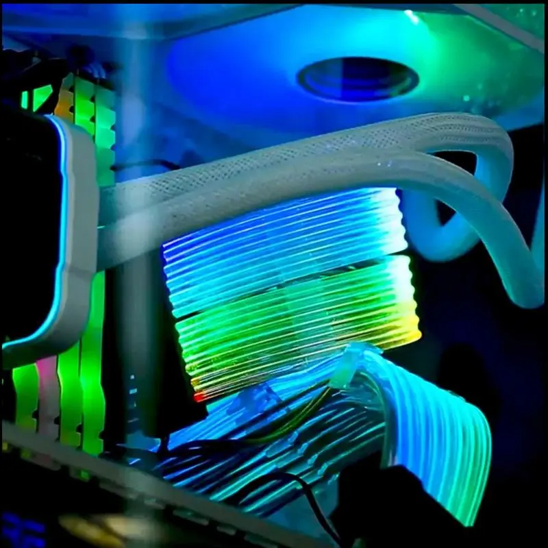 ARGB Power Supply Extension Cable 24 Pin Motherboard Extension Cable 24PIN RGB Color Mode Light Effect RGB glow extension cable