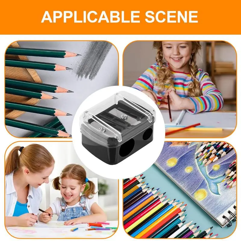 Eyeliner Sharpener Doubl Holes Eyebrow Pencil Sharpener Portable Multifunctional Sharpening Cutter School Office Supplies