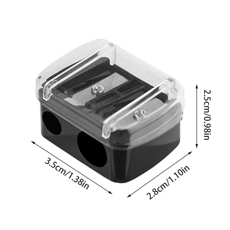 Eyeliner Sharpener Doubl Holes Eyebrow Pencil Sharpener Portable Multifunctional Sharpening Cutter School Office Supplies