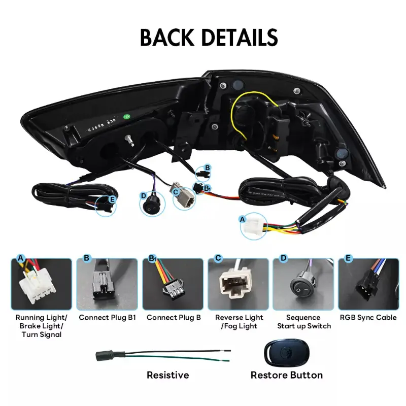 Car Taillight RGB GTS Modified LED Tail Lights For Mitsubishi Lancer EVO X EX ES 2008~2021 Colorful DRL Smoke Lens Rear Lamps