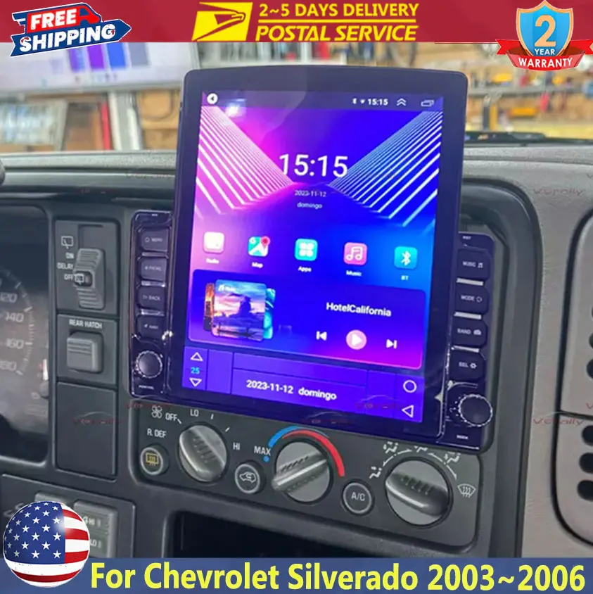 9.7 inch Android 13 2GB+32GB For Chevrolet Silverado 2003~2006 Car Radio Navi GPS WIFI Multimedia Player Carplay With Camera