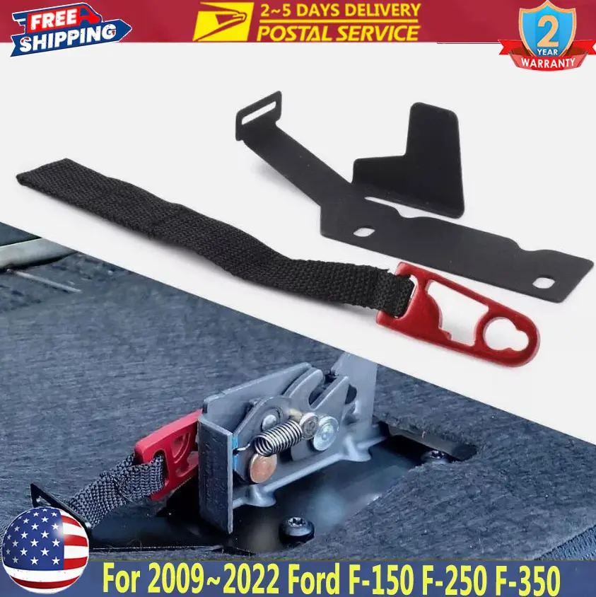 2PCS Adjustable Car Seat Quick Latch Release Kit For Ford F-150 F-250 F-350 2009~2022 Rear Seat Quick Latch Release Kit Strap