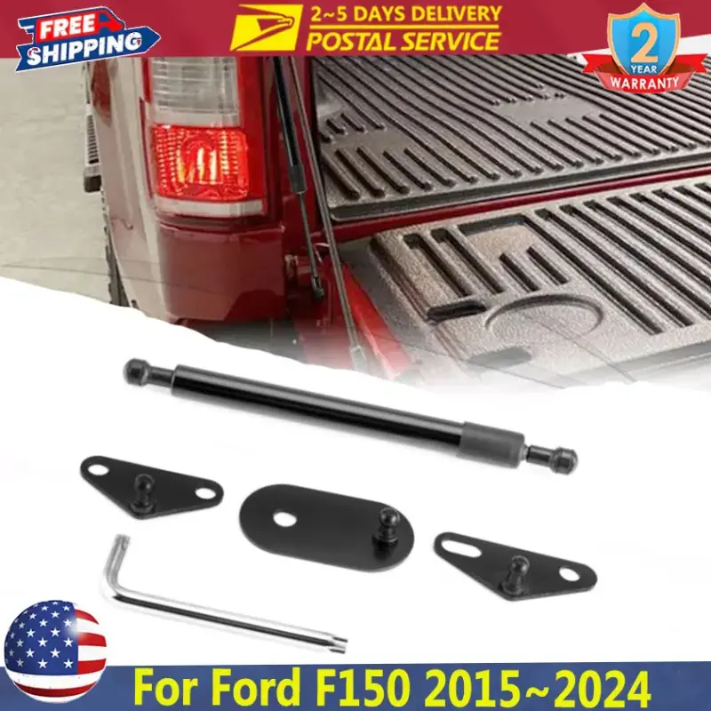 Car Rear Trunk Strut Bars Tail Gate Damper For Ford 2015~2024 F150 F250 F350 Tailgate Assist Shock Strut Bar Rust prevention