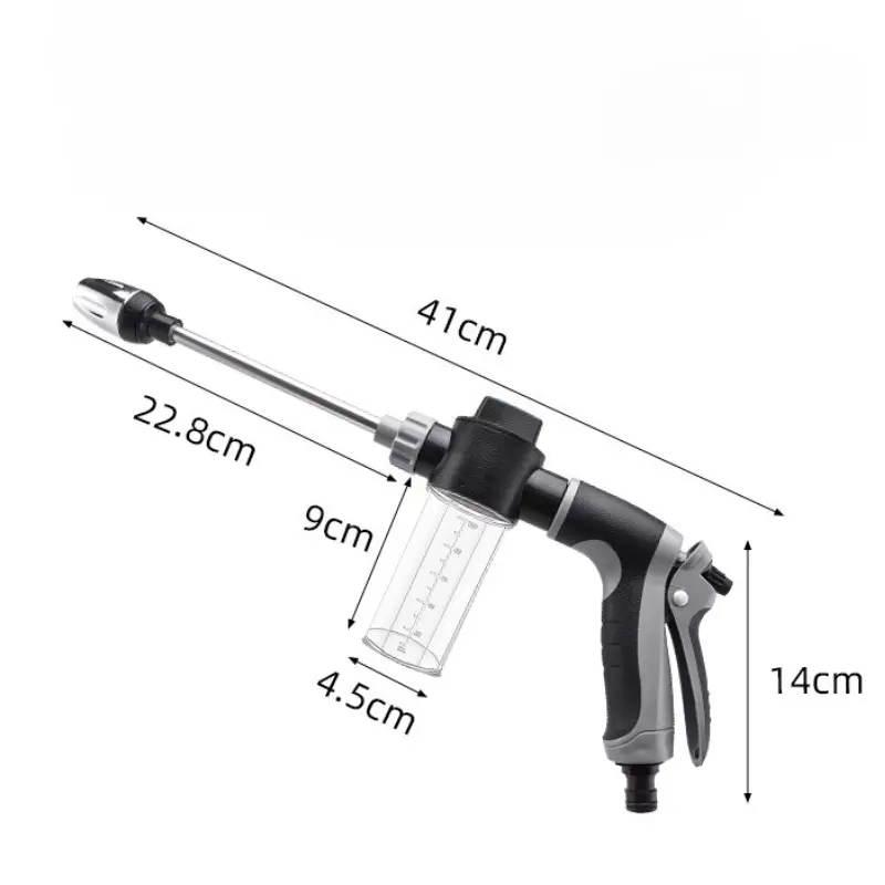 Long Pole High Pressure Foam Water Gun and Garden Watering Shower Head High Pressure Car Wash Water Gun for Car and Garden Care