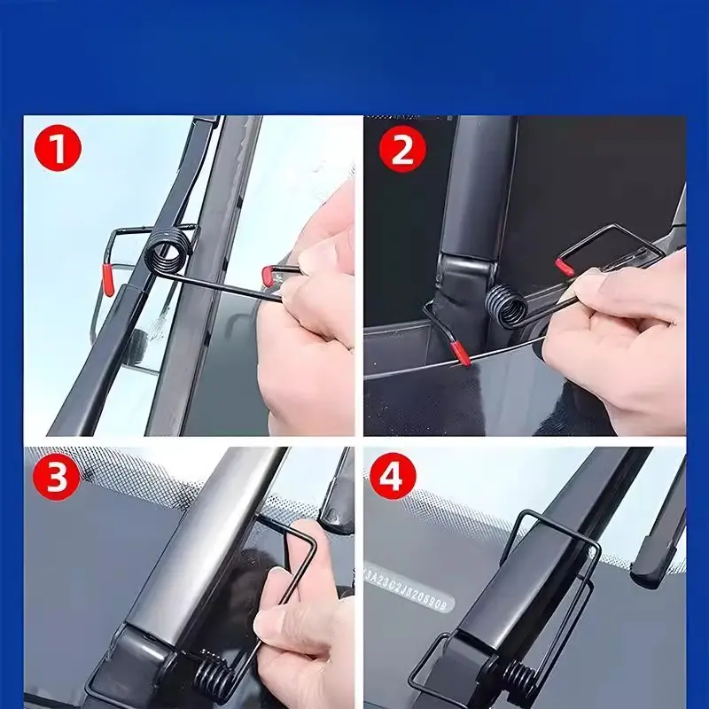 Car Wiper Booster Spring Universal Intelligent Wiper Arms Alloy Rubber Windscreen Auto Replaceable Parts Tools Wipers Spring