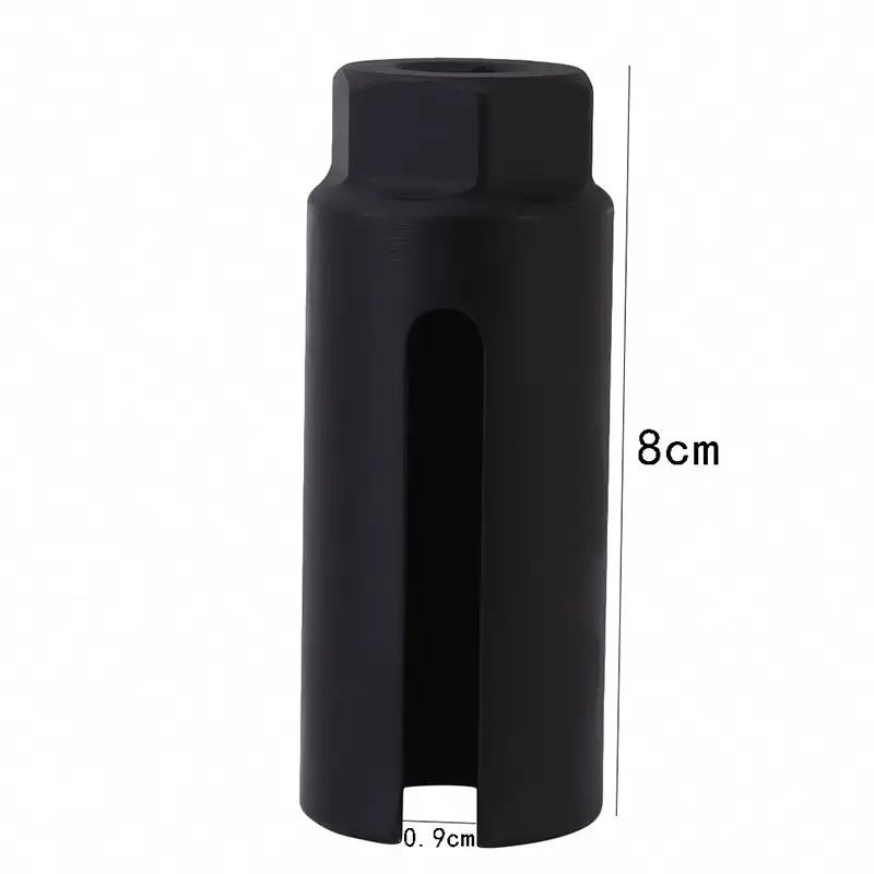 Black O2 Oxygen Sensor Socket Tool 1/2" Square Drive Removal European-style Cxygen Sensing Socket Wrench Car Tools Universal