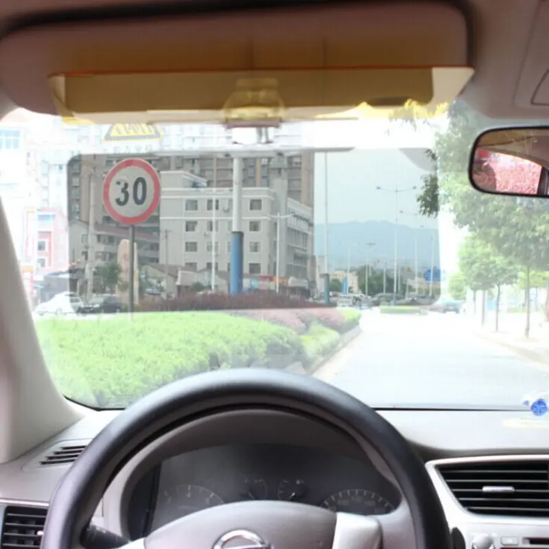 HD Anti-Glare Sunglasses Car Sun Visor Day & Night Vision Driving Mirror UV Protection Flip-Down Foldable Interior Accessories
