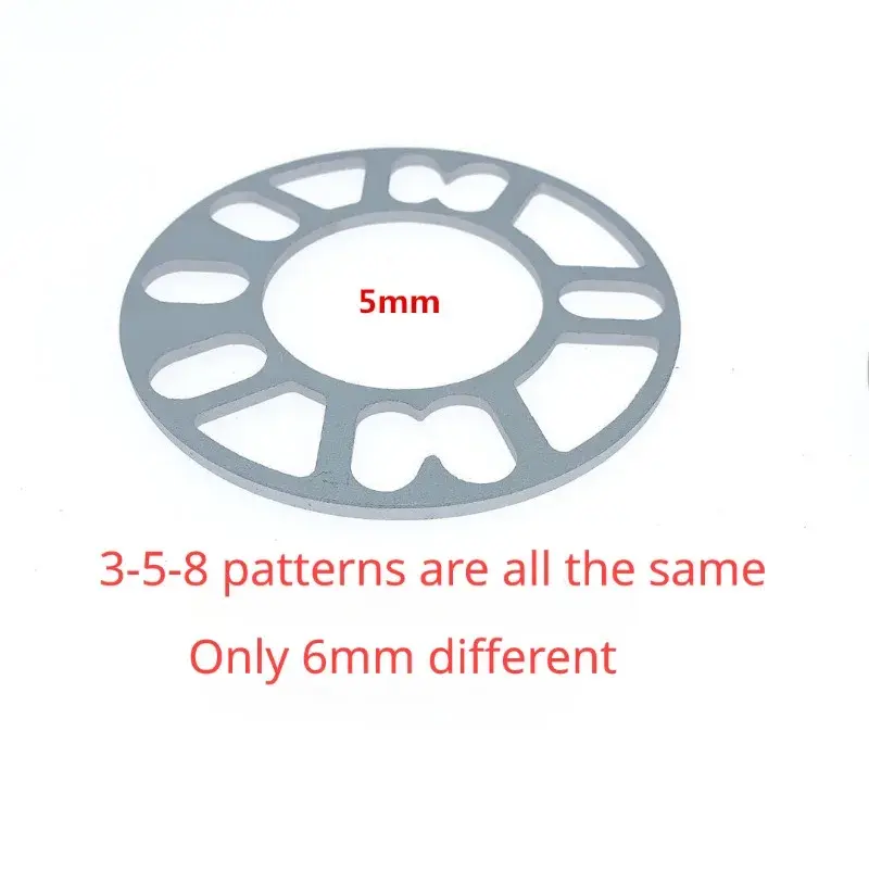 Car Wheel Modification and Widening Universal Car Wheel Spacer Shims Plate 1Pcs 2023 New 3mm 5mm 6mm 10mm Fit  Aluminum