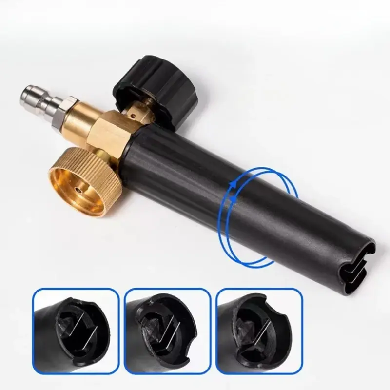 1pc Foam Cannon, Heavy-duty Vehicle Foam Shock Wave Wide-neck Adjustable Snow Foam Gun And Thick Foam, With 1/4 Inch Quick Conne