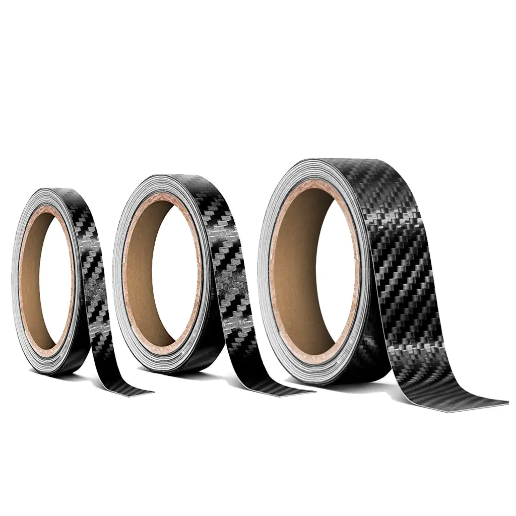 1/3/5/7/10m Carbon Fiber Sticker Tape Car Anti Collision Protector Strip wrap Auto Bumper Door Sill Protection Decoration Film