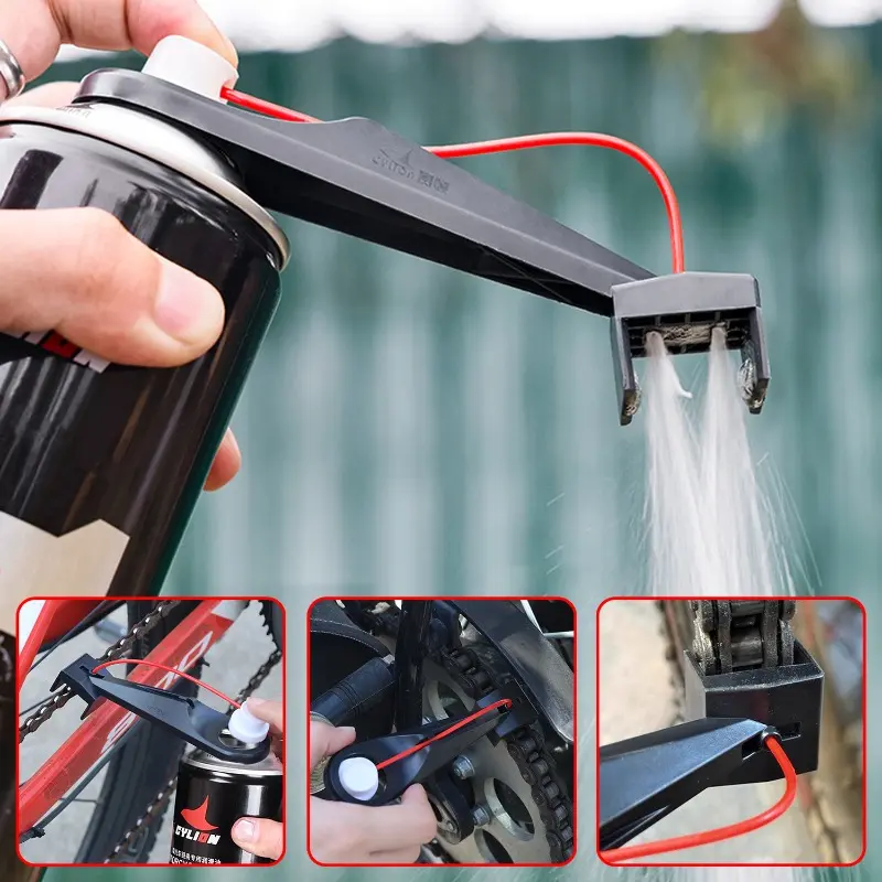 1-2Sets Motorcycle Chain Oiling Diverter Chains Wax Cleaner Attachment Spray Gear Motorcycle Bike Bicycle Equipments Repair Tool