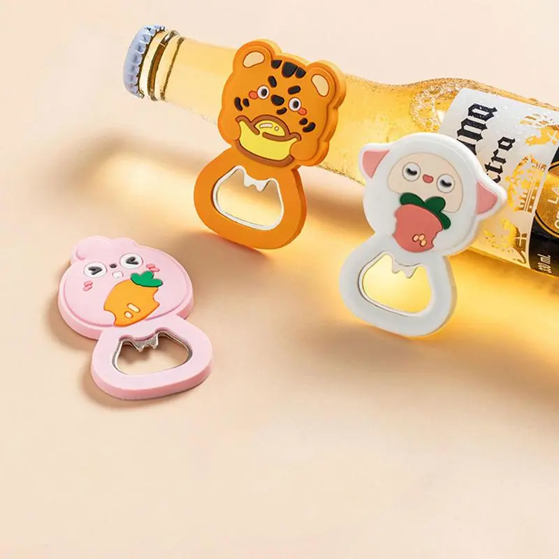Bottle Cap Opener Drink Opener Animal-Shaped Jar Lid Remover Cute Fridge Decoration Kitchen Gadgets For Home Camping Outdoor
