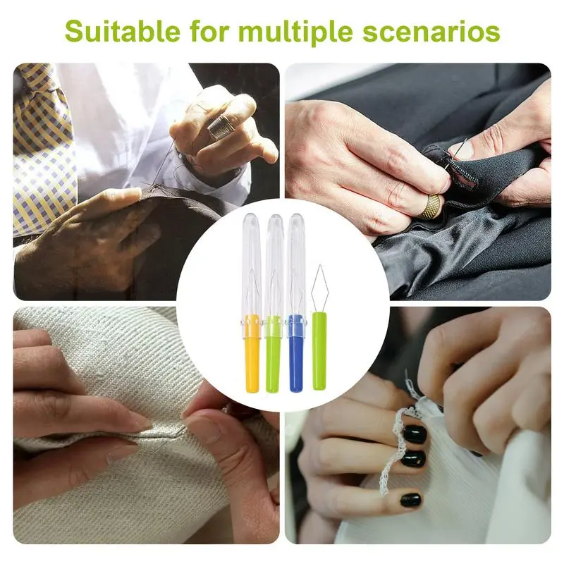 3-Pack Needle Threader Elderly Friendly Quick Threading Manual Sewing Machine Sewing Thread Quick Needle Threader (Random Colors