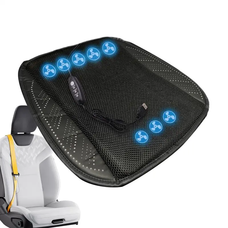 Cushion For Car Seat Cooler Fan Sitting Pad Multifunctional Seat Cushion With 3 Speeds Adjustable Fan For Automotive Home