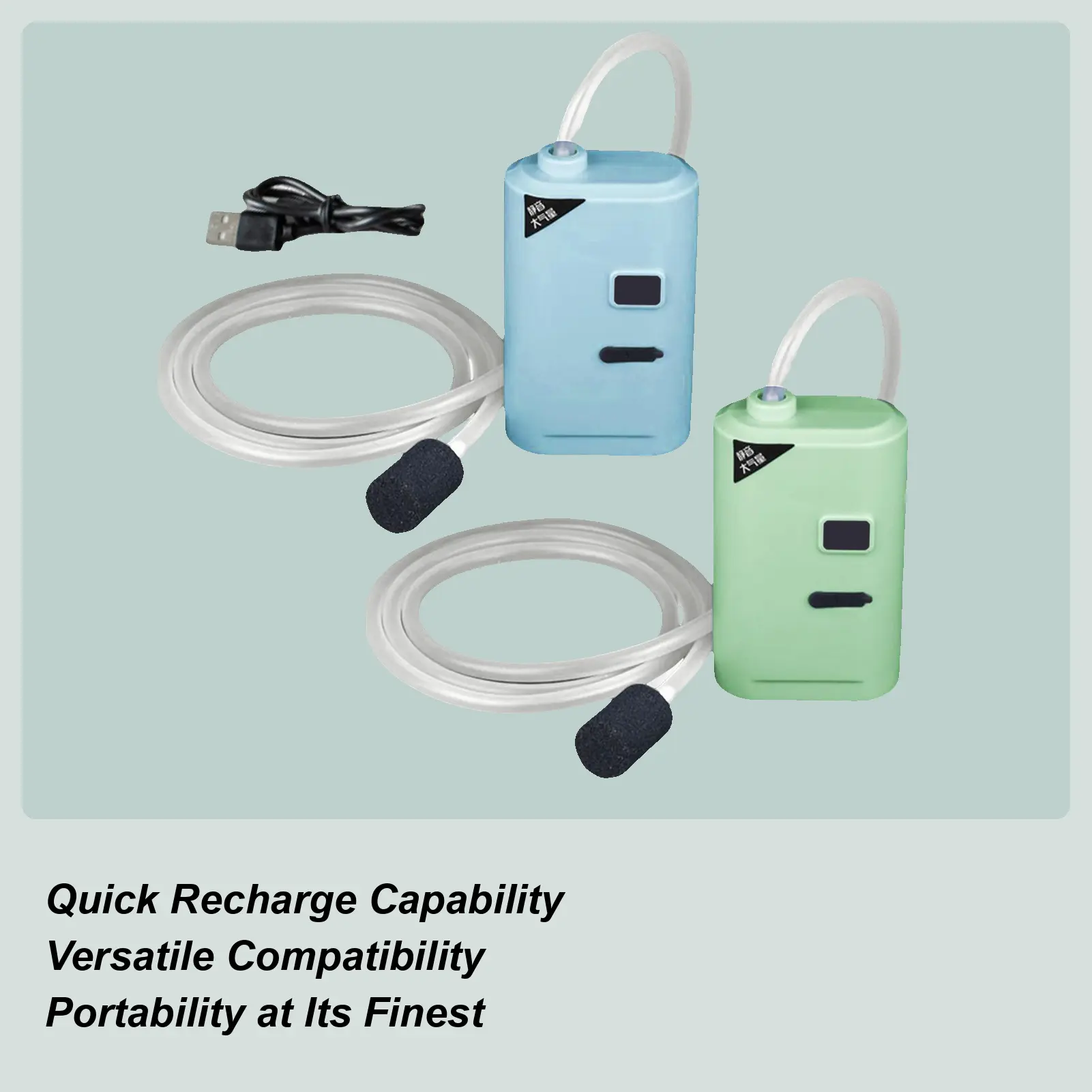 Aquarium Air Pump USB Quiet Portable Fish Tank Air Bubbler Fishing Accessories For Pond Pool Hydroponics Aquaculture Reptiles