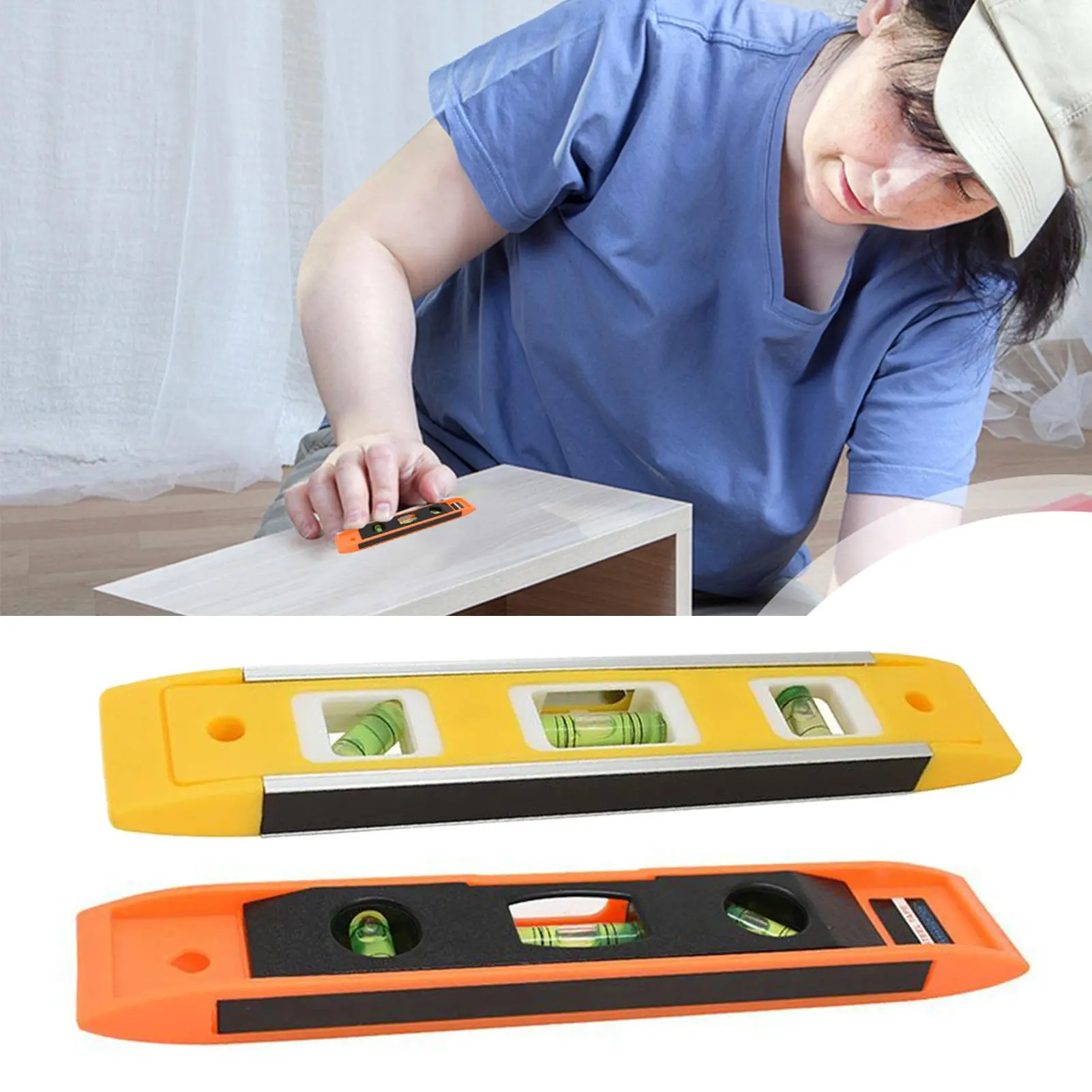 Magnetic Level Magnetic Ceiling Leveling System Vertical Horizontal Balanced Ruler Portable For Home Plumbing Floor Tile
