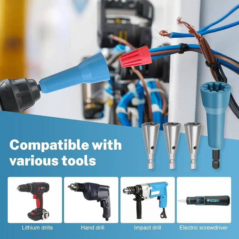 Wire Twister Tool Connector Driver Professional Electricians Tools Cable Stripper For Industrial Work Construction Outdoor