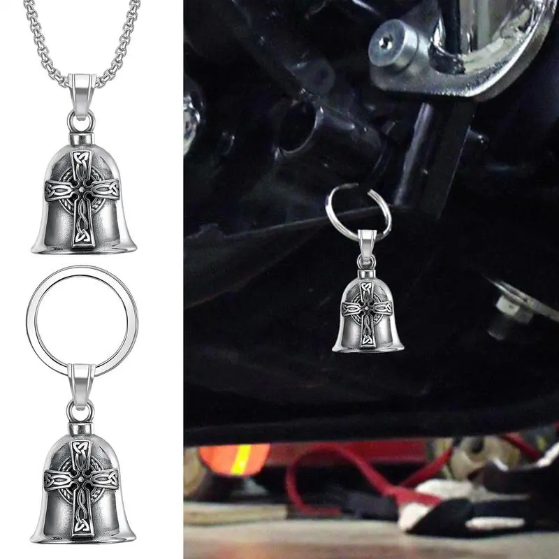 Fashion good luck bells Porch metal wind chime ornaments Motorcycle rider pendant Retro rider good luck bells