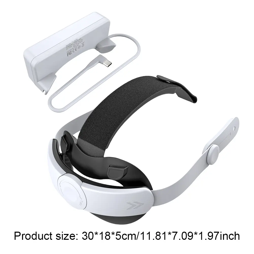 Adjustable Head Strap 18500mWh Battery Balanced Weight Distribution Comfort VR Strap VR Head Band for Meta Quest 3S for Quest 3