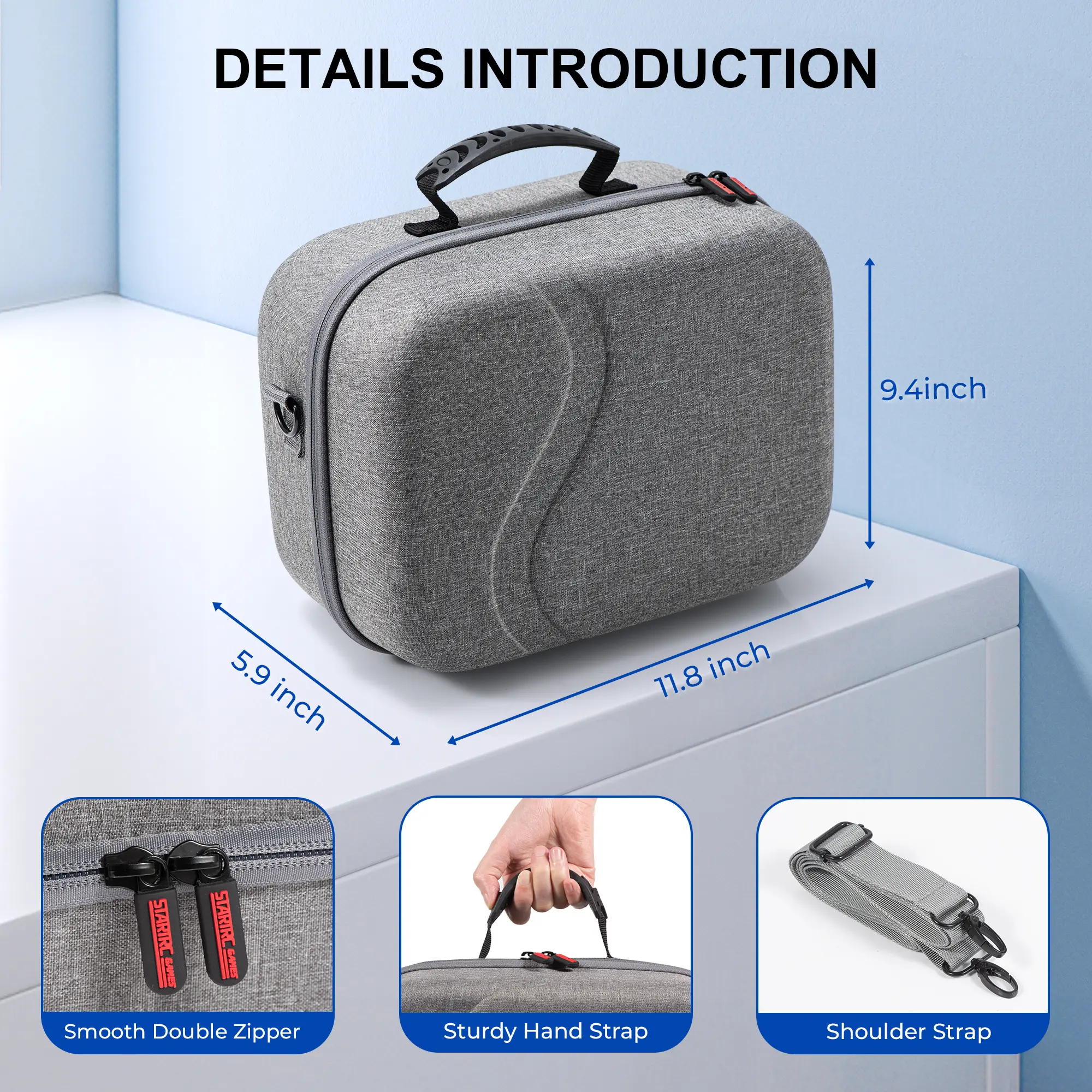 For Meta Quest 3VR Glasses storage box bobovr S3Pro Headwear Single shoulder straddle backpack Protective box accessories [New]