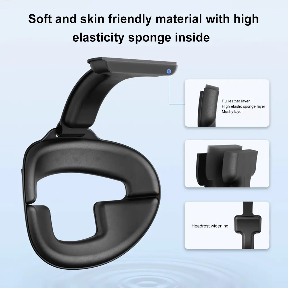 Adjustable VR Replacement Elite Head Strap 6000mAh Rechargable Battery Head Strap VR Accessories ABS for Meta Quest 3 VR Headset