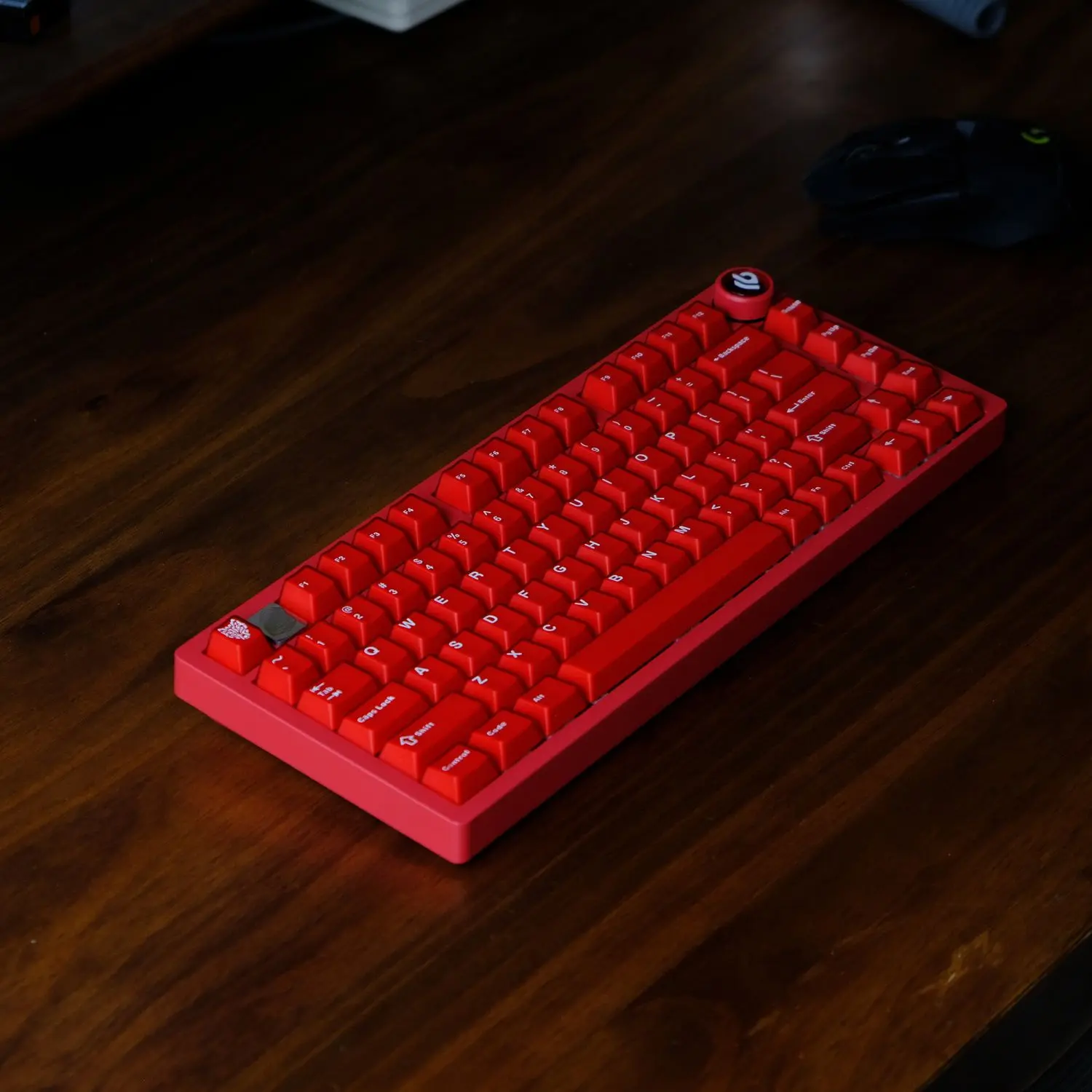 114 Keys Red Jade Double Shot ABS Keycap Cherry Profile Semi Transparent Keycap for Gateron Cherry MX Switches Gaming Keyboard