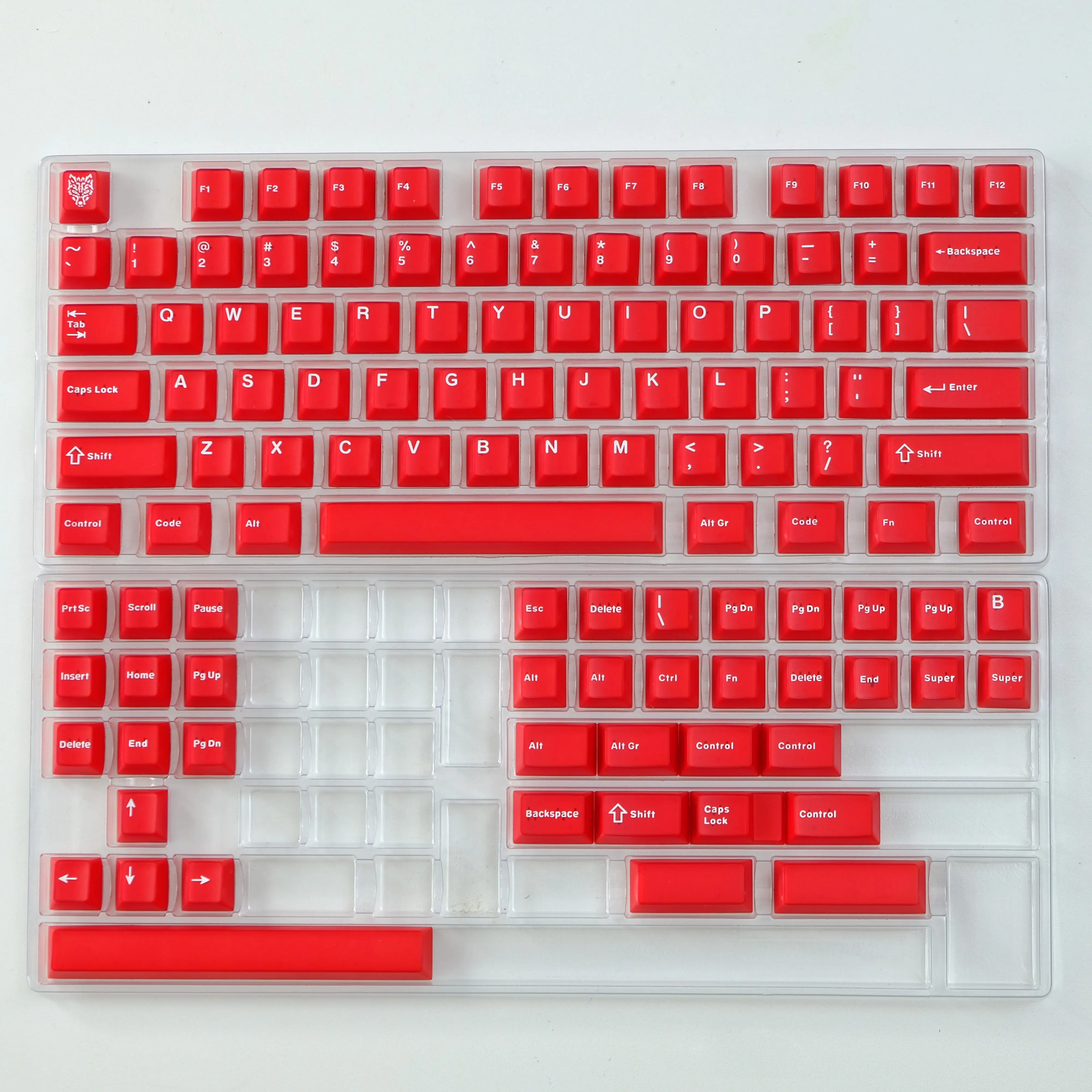 114 Keys Red Jade Double Shot ABS Keycap Cherry Profile Semi Transparent Keycap for Gateron Cherry MX Switches Gaming Keyboard