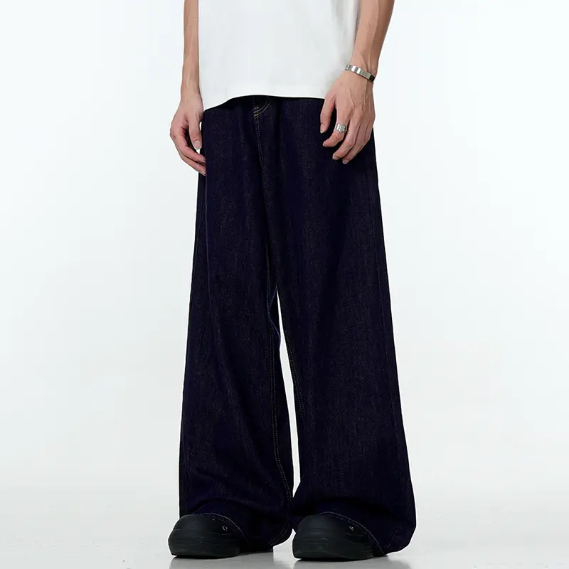 IEFB Men's Jeans New Fashion Trend American Style Minimalist Straight Leg Denim Pants Loose Fit Summer Streetwear 9W3003