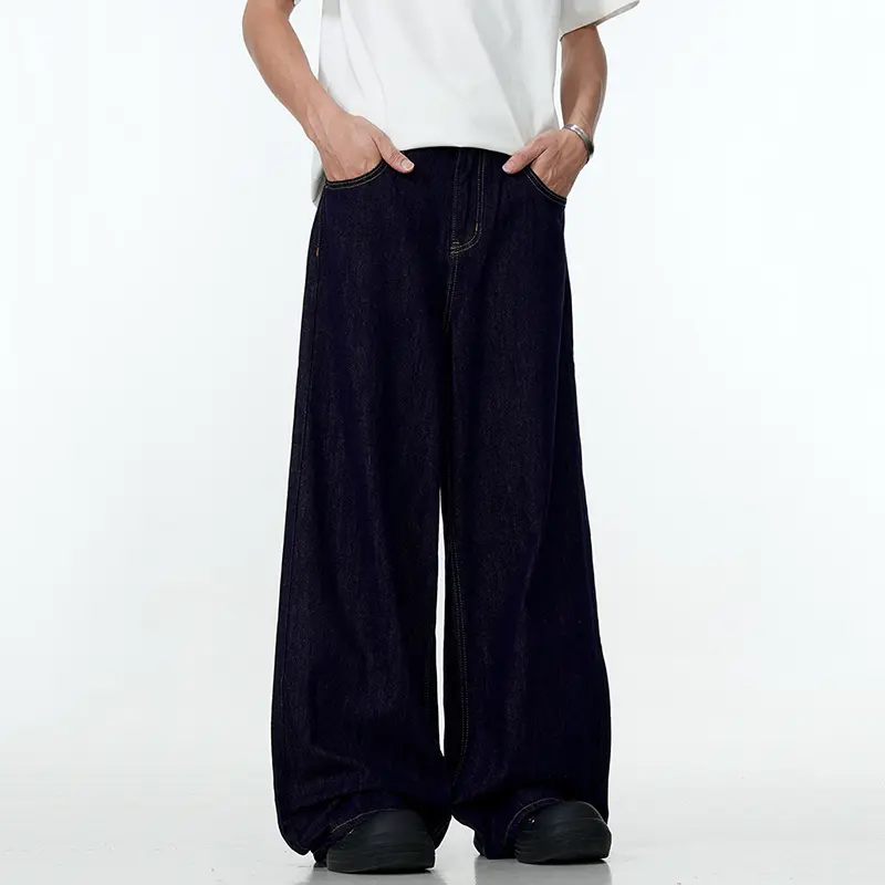 IEFB Men's Jeans New Fashion Trend American Style Minimalist Straight Leg Denim Pants Loose Fit Summer Streetwear 9W3003