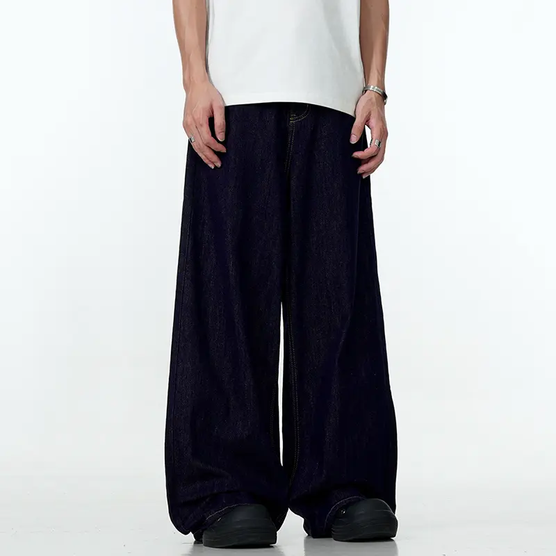 IEFB Men's Jeans New Fashion Trend American Style Minimalist Straight Leg Denim Pants Loose Fit Summer Streetwear 9W3003