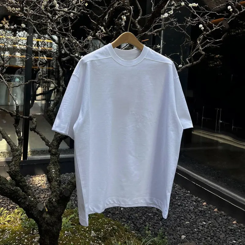 IEFB Simple Men's T-shirts Round Collar Short Sleeved Solid Color Casual Tops Korean Style Pullover Loose Male Tees New 9W3124