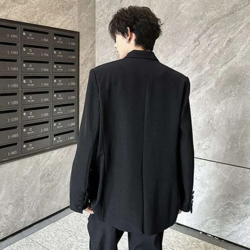 IEFB Dark Style New Trendy Suit Jacket Handmade Large Rose Blazer Spring Male Single Breasted Top 2025 Trend Men Clothing 9W1141