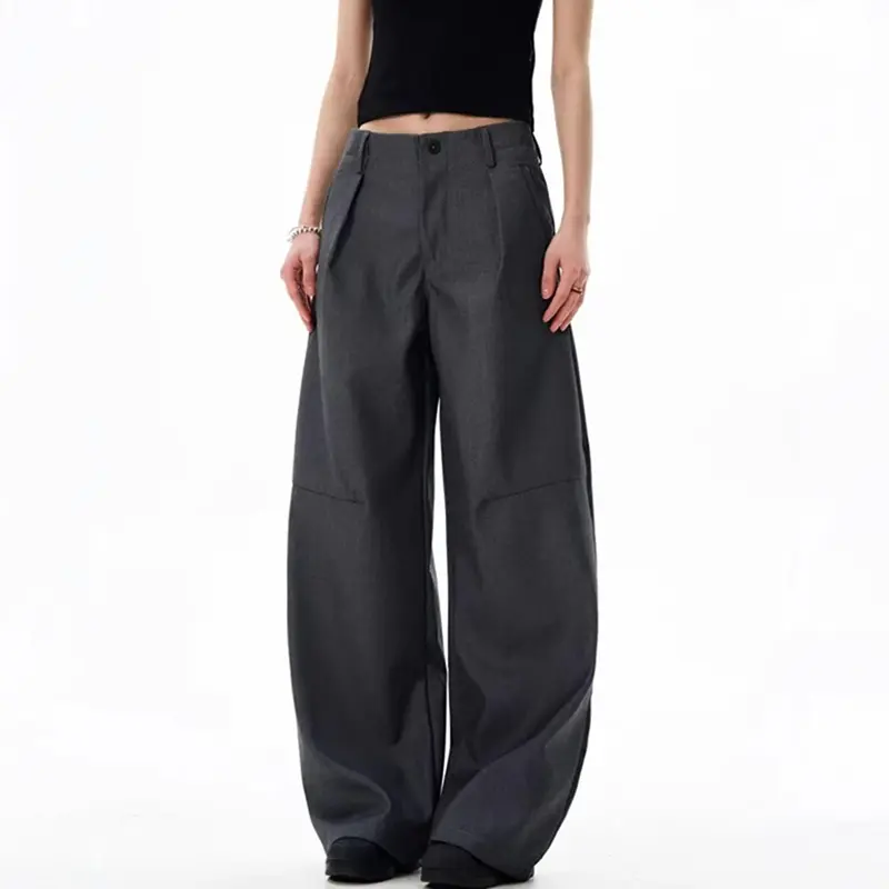 IEFB American Style Men's Suit Pants Pleated Loose Fit Casual Trousers Men Wide Leg Straight Floor Length New Trend Male 9W3772